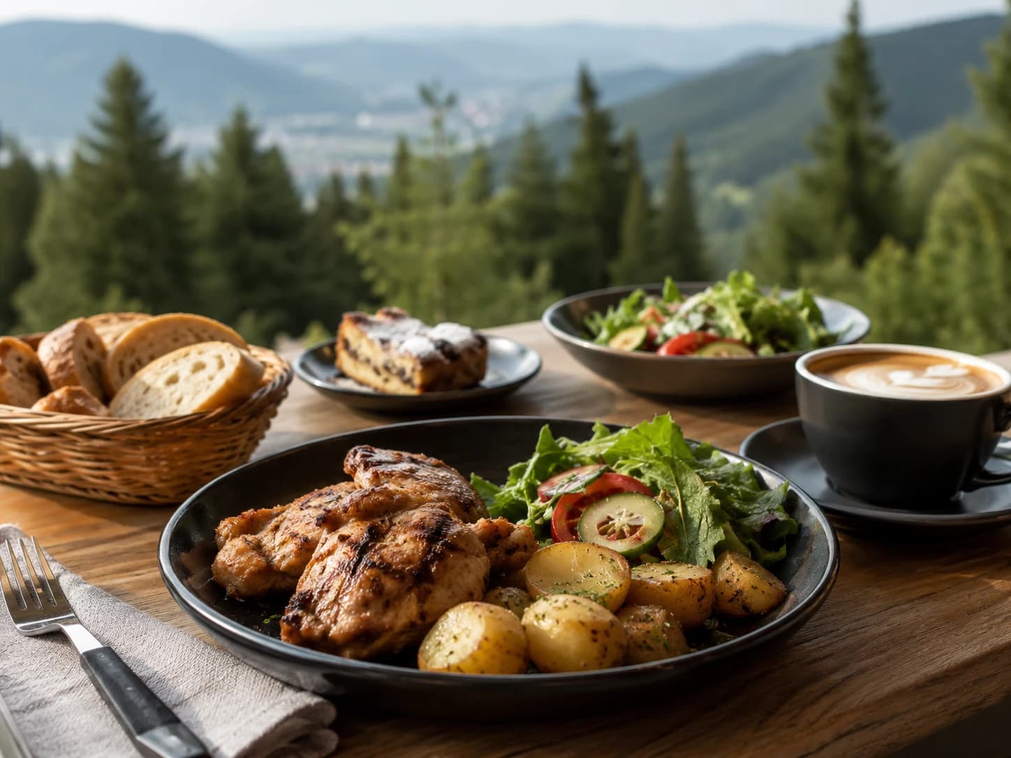 Food and drinks at the Boo Park café